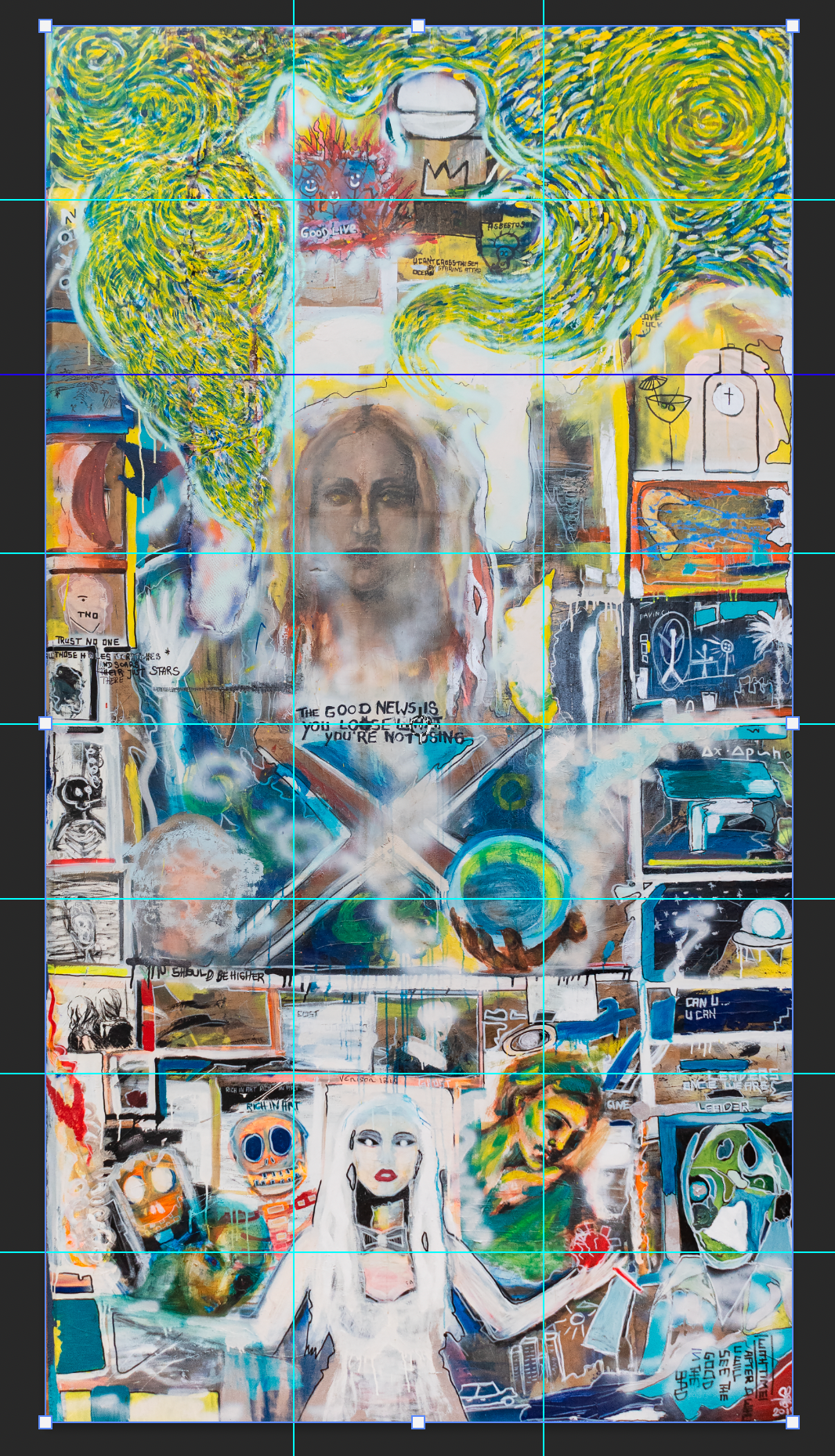 Das gezeigt Werk zeigt Sabrina Lindemanns Mundis Wife aufgeteilt in 24 Stücke der Limited X-Mas Edition "Piece of Me"